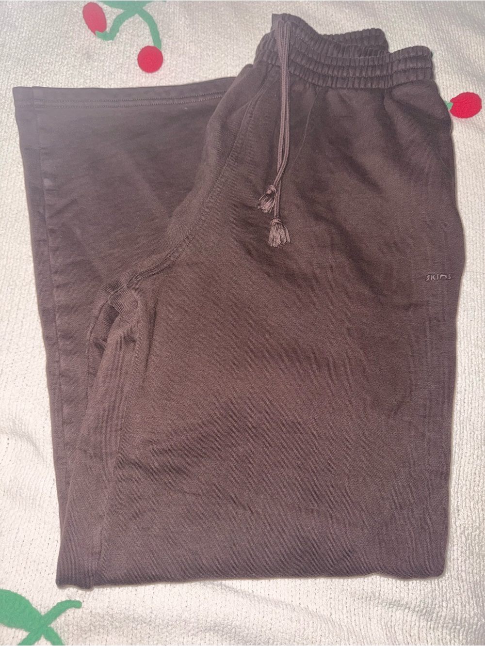SKIMS Boyfriend Fleece Baggy Sweatpant - Espresso